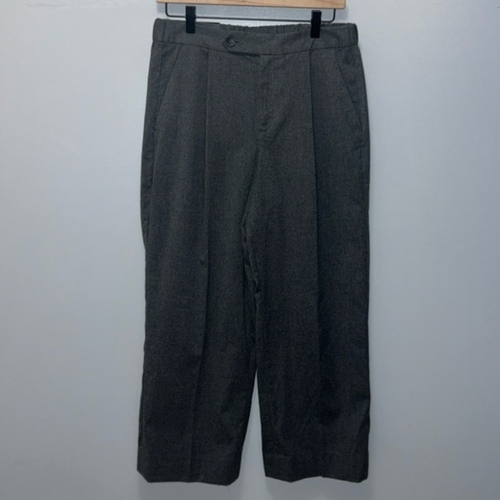 "NWT" Banana Republic Wide Leg‎ High Rise Dark Heather Pants- Women's Size 4